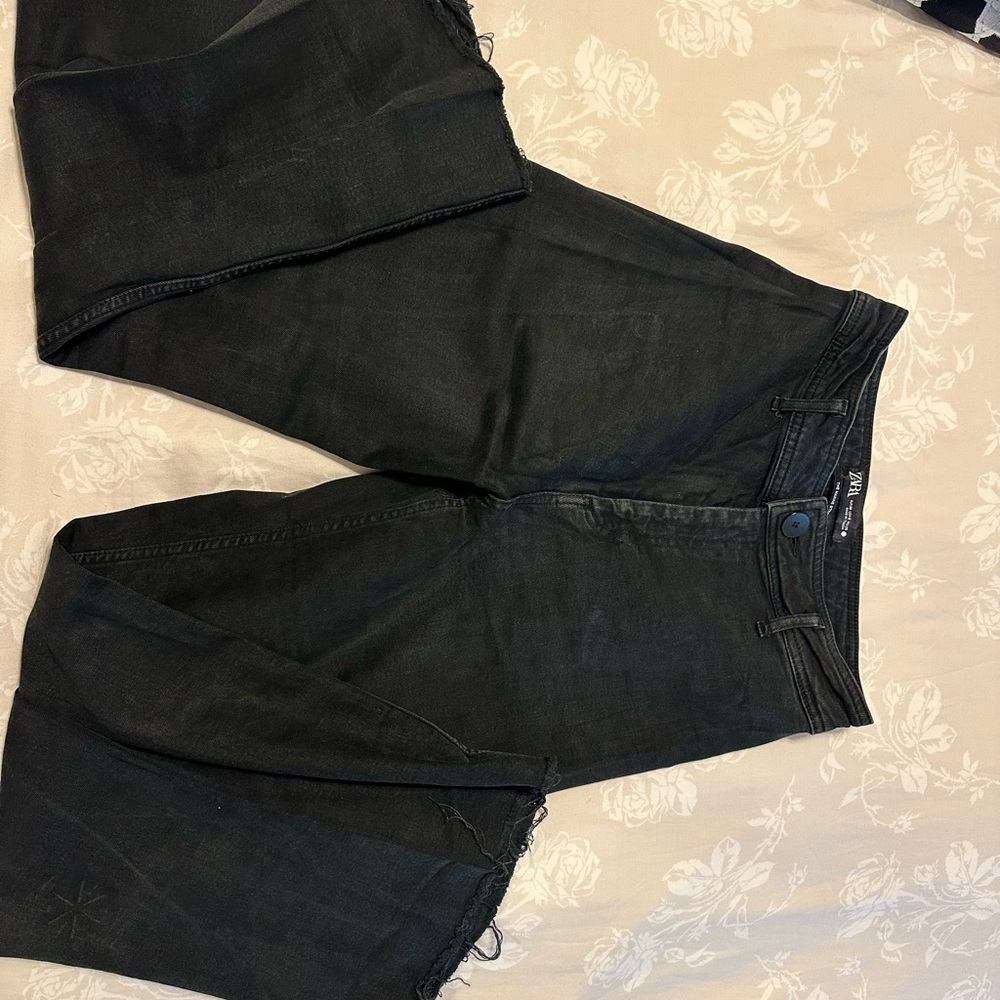 Zara Black Denim Jeans Trousers